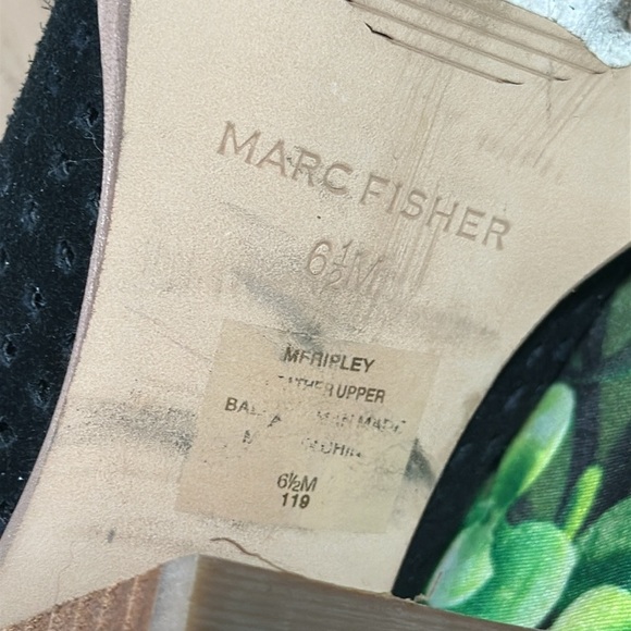 Marc Fisher Mule Ripley Suede Black Tan size 6 1/2M - Picture 8 of 14